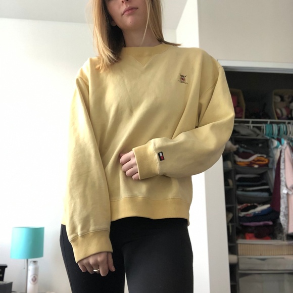 Bright Yellow Tommy Hilfiger Golf Sweatshirt - Picture 1 of 2